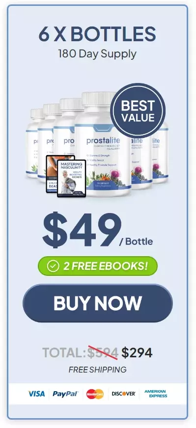 ProstaLite™ 6 bottles pricing